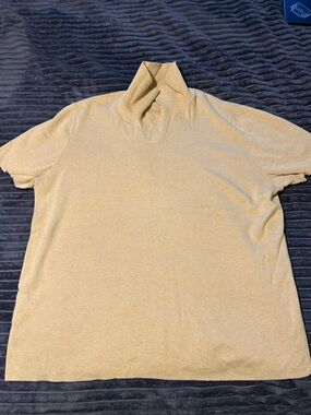 Mango Men's Short-Sleeve Polo in Light Tan